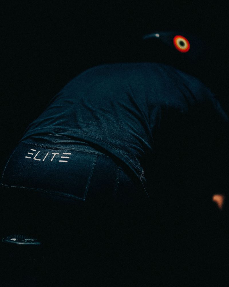 An individual wearing RVE Compression garments. The clothing is designed for optimal performance and support during physical activities. Elevate your training with Compression gear, engineered to enhance comfort and maximize results.